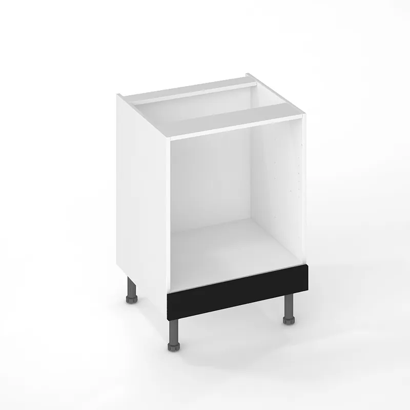 Expédié Aujourd'hui Bandeau bas four pour meuble de cuisine Lotus noir mat 10 x 60 cm OFITRES