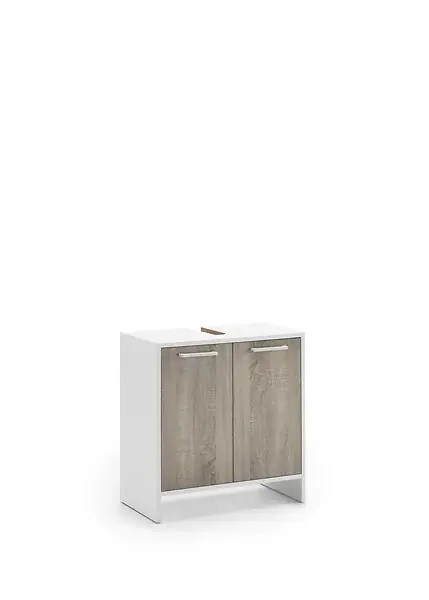 Meuble sous lavabo 2 portes Mela 2 - Chêne - 60x61,8x32,6cm LEMPERT Seulement Aujourd'hui