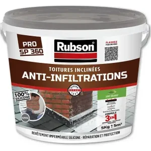 Super Prix Enduit étanchéité toiture anti-infiltrations - Gris 5kg RUBSON