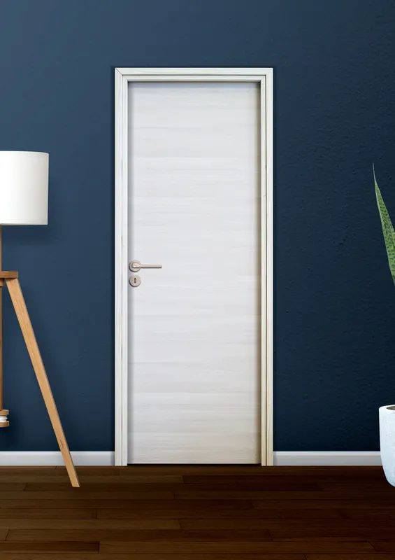 Prix Cassé Bloc-porte fin de chantier postformé H.204 x l.73 cm décor mélaminé IVOIRE poussant droit - SMIS