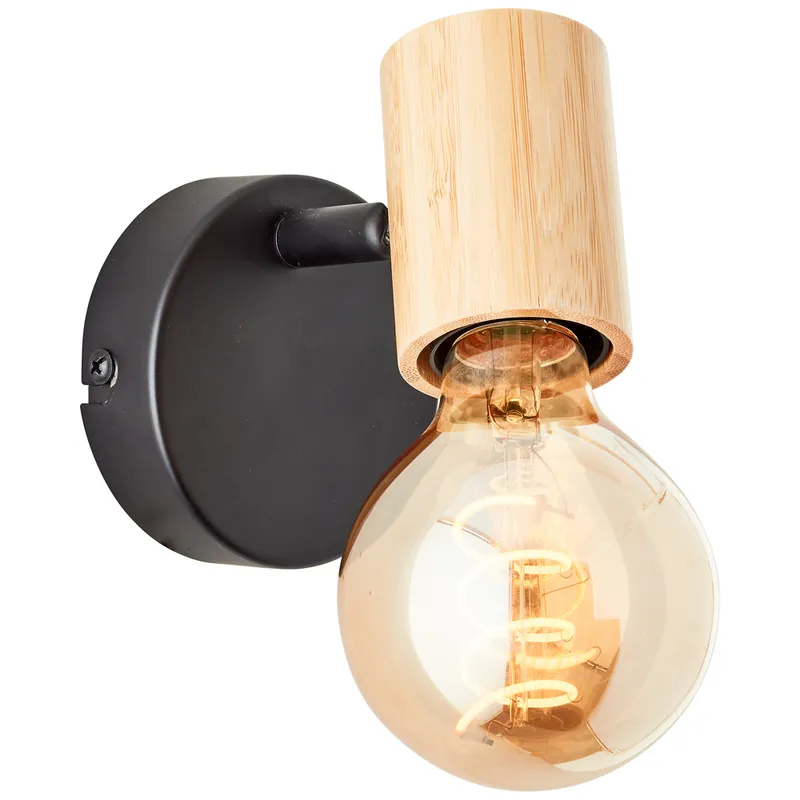 Vente Flash Spot orientable noir bambou E27 40W KERRY BRILLIANT
