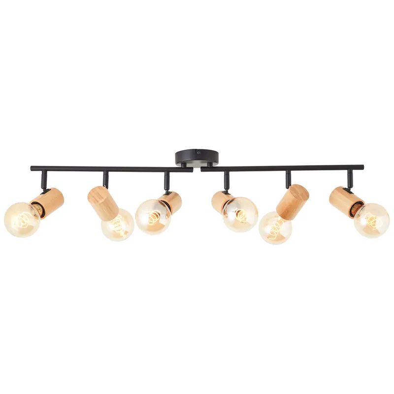 Expédition Rapide Réglette orientable noir bambou E27 6x40W KERRY BRILLIANT