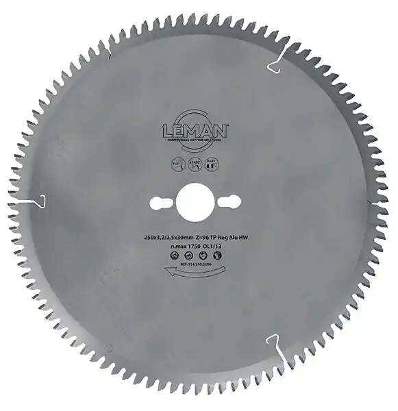 Nouveauté Lame scie circulaire carbure - aluminium - 250mm 80 dents LEMAN