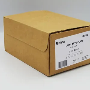 Authentique Pointes tête plate 3.5 x 80 mm par 5 kg DESA