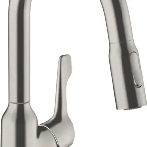 Usine Directe Robinet de cuisine avec douchette Inox Focus 180 - HANSGROHE