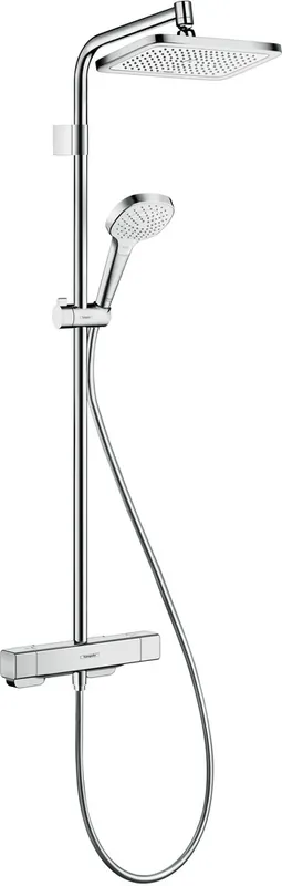 Colonne de douche 1 jet avec mitigeur thermostatique chromé Croma E 280 Hansgrohe Nouveauté
