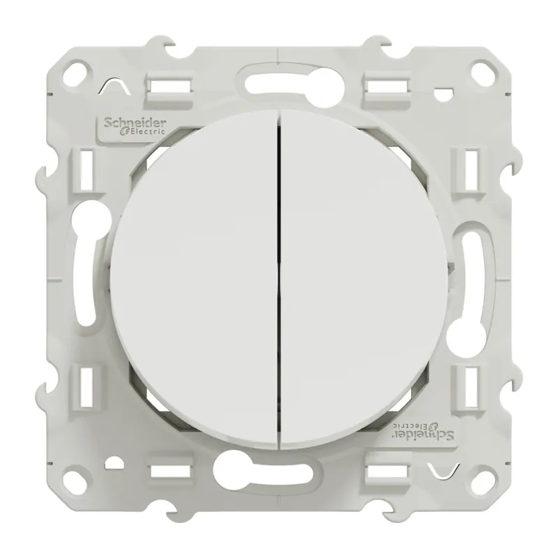Offre Exclusive Interrupteur va-et-vient et bouton poussoir blanc - Odace 2011 SCHNEIDER ELECTRIC