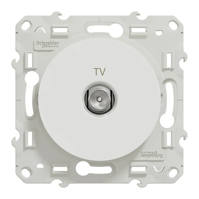 Prise antenne TV murale blanc - Odace 2011 SCHNEIDER ELECTRIC Meilleure Vente