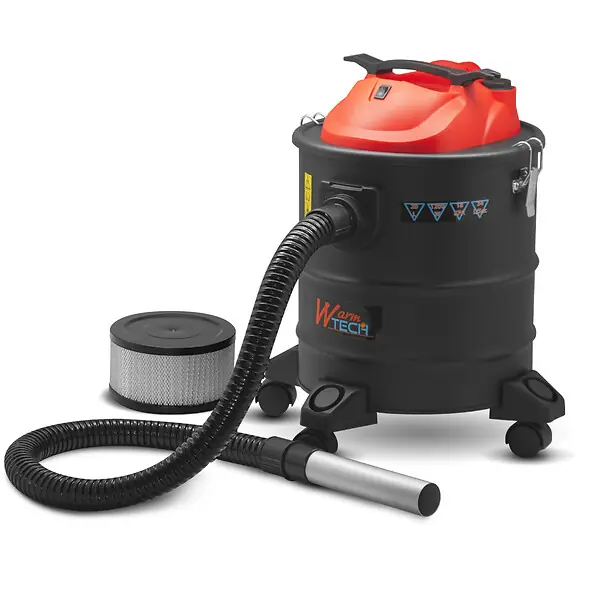 Vide cendres 1200W 20L avec soufflerie, fonction décolmatage et roues WARM TECH Solde