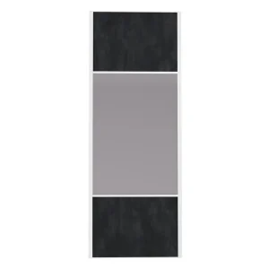 Porte de placard Miroir et Ardoise Profil blanc H 248,5 x L 62,2 cm YNGENIO Expédition Rapide