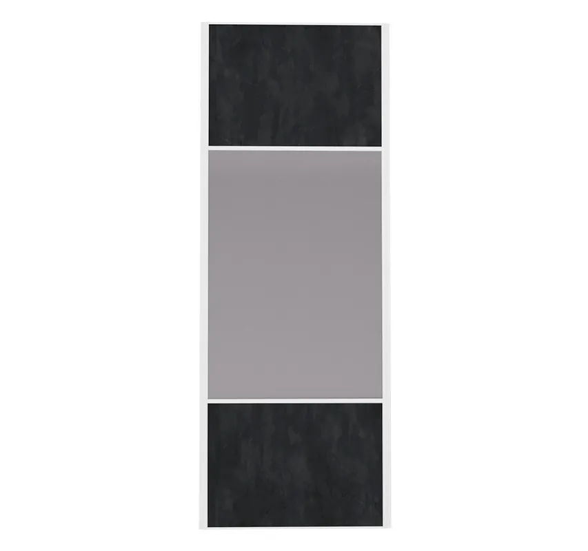 Porte de placard Miroir et Ardoise Profil blanc H 248,5 x L 62,2 cm YNGENIO Expédition Rapide