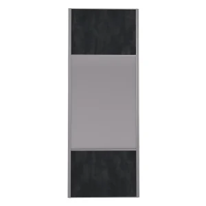 Porte de placard Miroir et Ardoise Profil gris H 248,5 x L 62,2 cm YNGENIO Promotion Saisonnière