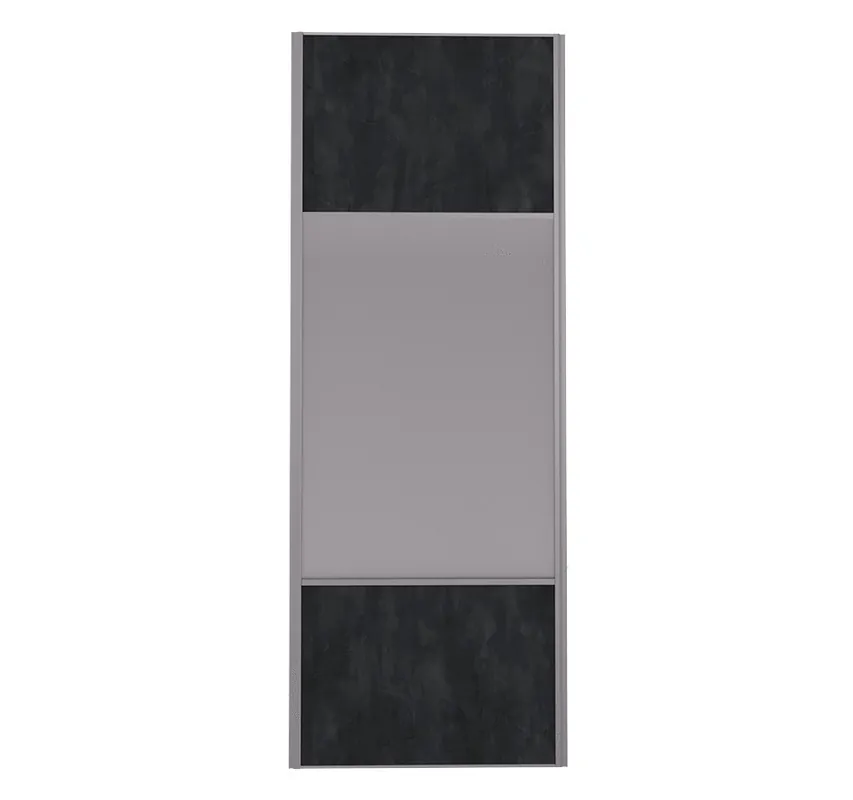 Porte de placard Miroir et Ardoise Profil gris H 248,5 x L 62,2 cm YNGENIO Promotion Saisonnière