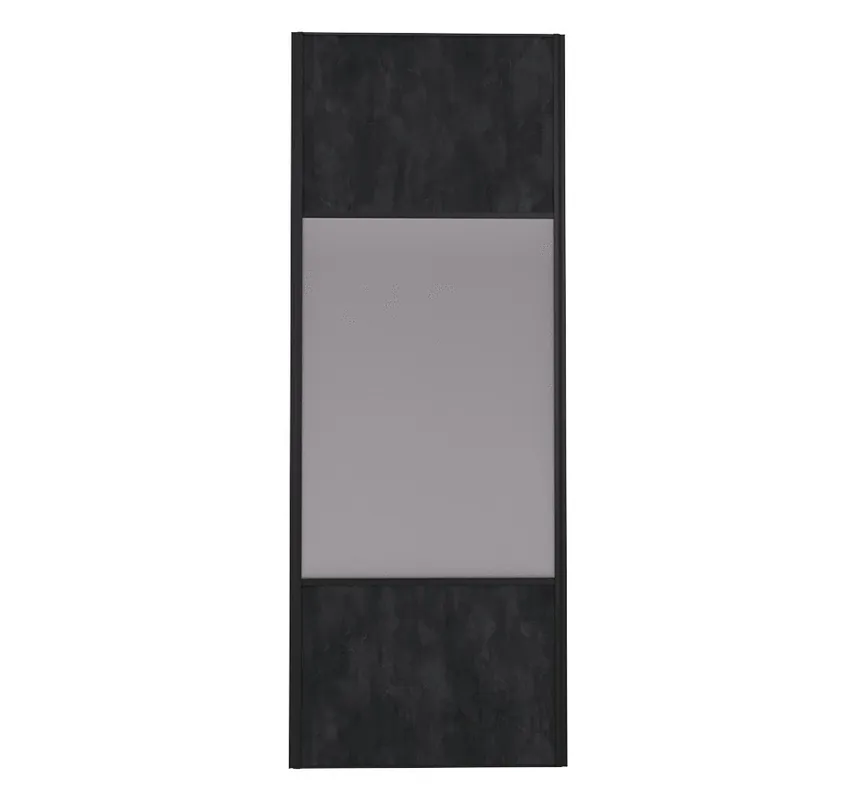 Achat Immédiat Porte de placard Miroir et Ardoise Profil noir H 248,5 x L 62,2 cm YNGENIO