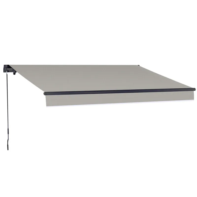 Store Banne 2 x 3 m Structure Anthracite Toile Grise Top Vente