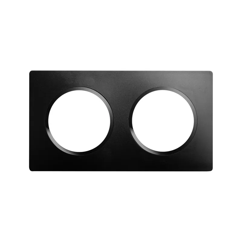 Plaque de finition 2 postes noir - Casual Evo DEBFLEX Pas Cher
