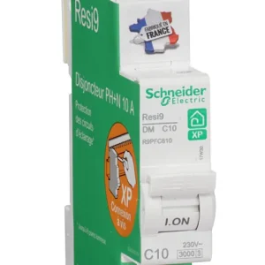 Disjoncteur divisionnaire 10A courbe C 3kA peignable 1 pôle + neutre - Resi9 XP SCHNEIDER ELECTRIC Bon Plan