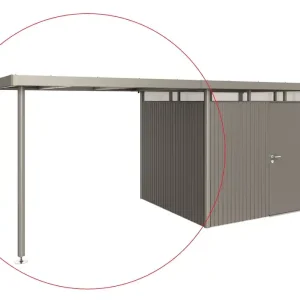 Acheter En Ligne Auvent pour abri de jardin AVANTGARDE A8 GRISFONCE 2PORTE 8,37m² BIOHORT Livraison à domicile incluse