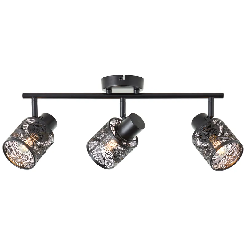 Réglette noir E14 3X40W BANO BRILLIANT Satisfait Ou Remboursé