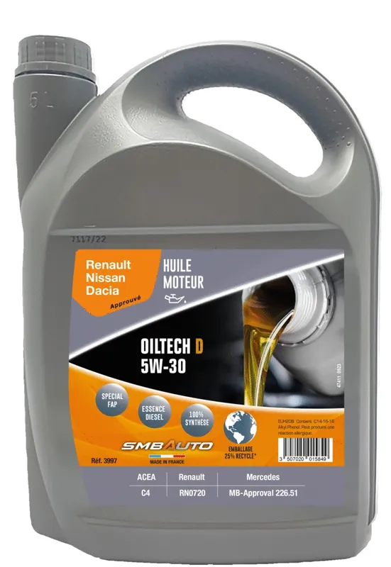 Commande En Gros Huile moteur Renault 5W30 5 L - SMB