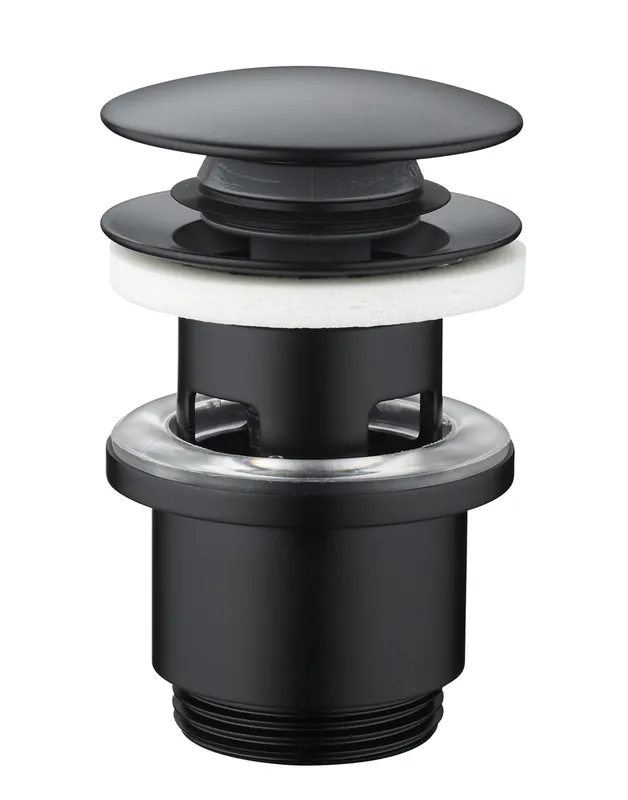 Bonde de lavabo clic-clac avec trop plein NF noire 75mm ROUSSEAU SANITAIRE Satisfait Ou Remboursé