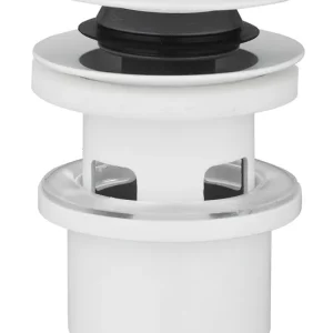 Prix Bas Bonde de lavabo clic-clac avec trop plein NF blanche 75mm ROUSSEAU SANITAIRE