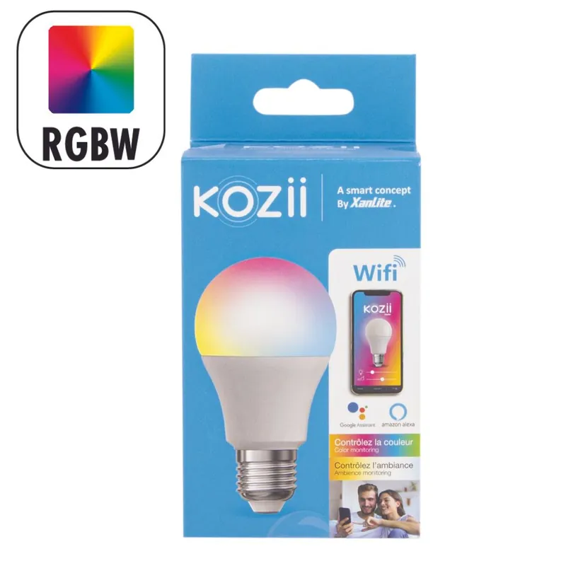 Produit De Marque Ampoule connectée SMD E27 806 Lumens variation de couleur et de température - XANLITE