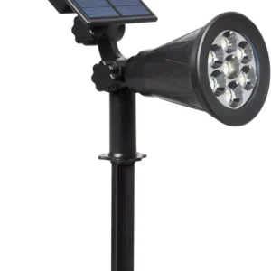 Populaire Spot à piquer extérieur solaire LED Spiky noir IP65 400 lumens blanc chaud - ARLUX