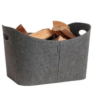 Dernier Modèle Panier à bûches gris Baseline en matériaux recyclés PET ADURO