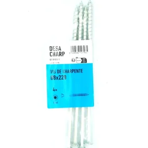 Vis charpente tête fraisée Torx 8 x 220 mm par 4 DESA Dernier Modèle