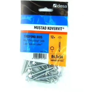 Tirefond Kovervit TH 6.5 x 50 mm par 12 MUSTAD Promotion Saisonnière