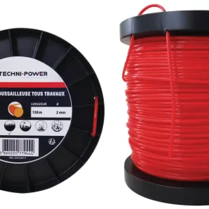 Fil nylon rond 2 mm 130 m TECHNI-POWER Seulement Aujourd'hui