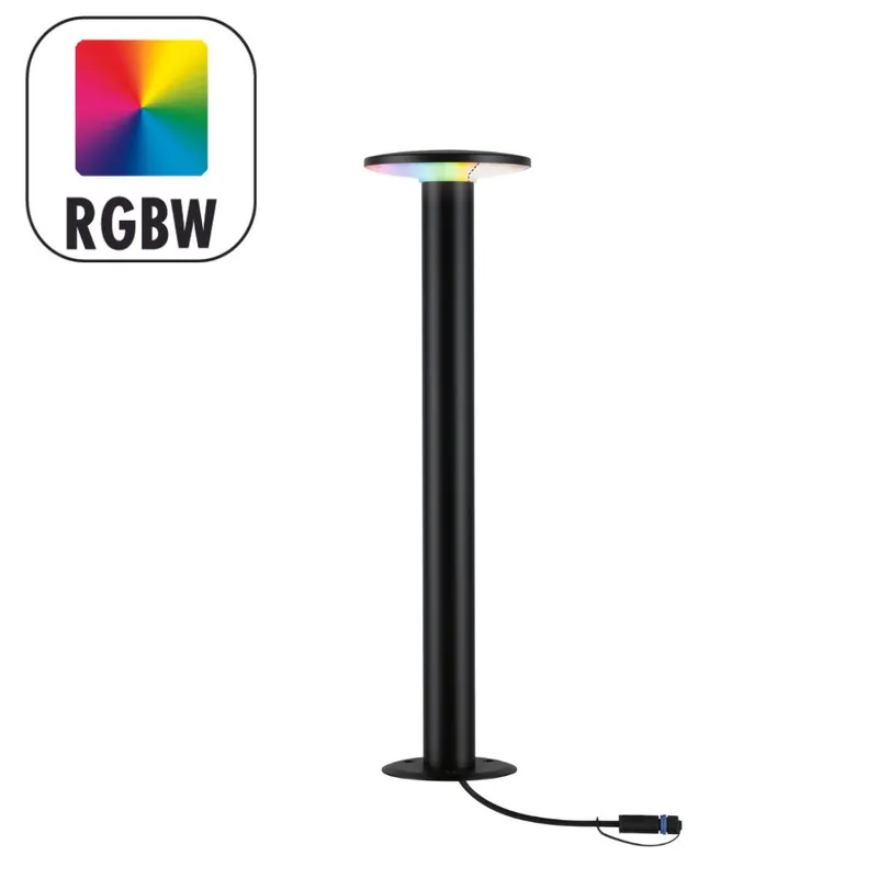 Livraison Express Borne extérieur LED compatible Zigbee 60cm Plug & Shine anthracite IP44 200 lumens RGBW - PAULMANN