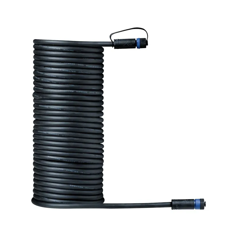 Achat Immédiat Câble 1 connecteur électrique étanche 10m IP68 max 150W 24V - Plug & Shine PAULMANN