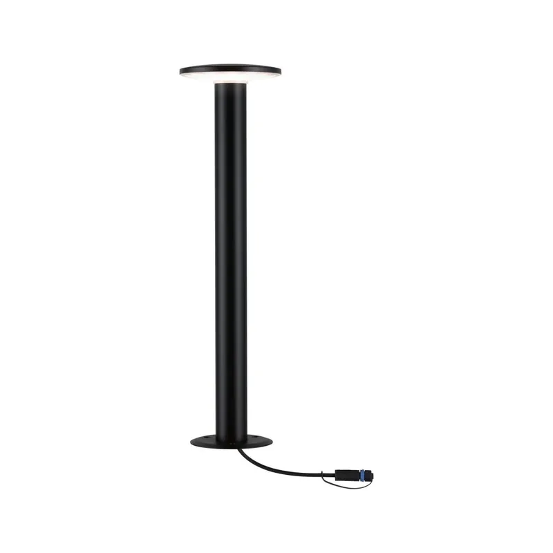 Borne extérieur LED plate 60cm Plug & Shine noir IP44 300 lumens blanc chaud - PAULMANN Marque