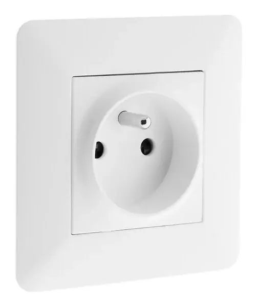 Marque Prise 2P+T 16A simple - Blanc - Encastrée ZENITECH