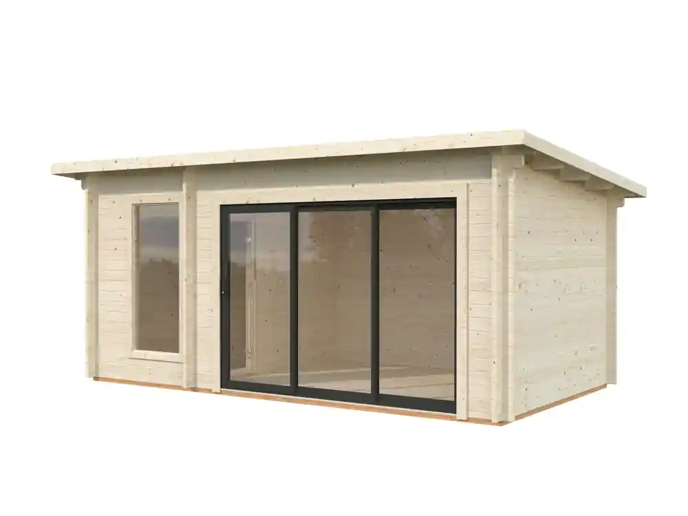 Nouveauté Sauna extérieur Palmako Sanna 6 places baie coulissante double vitrage - 18,3 m² - PALMAKO