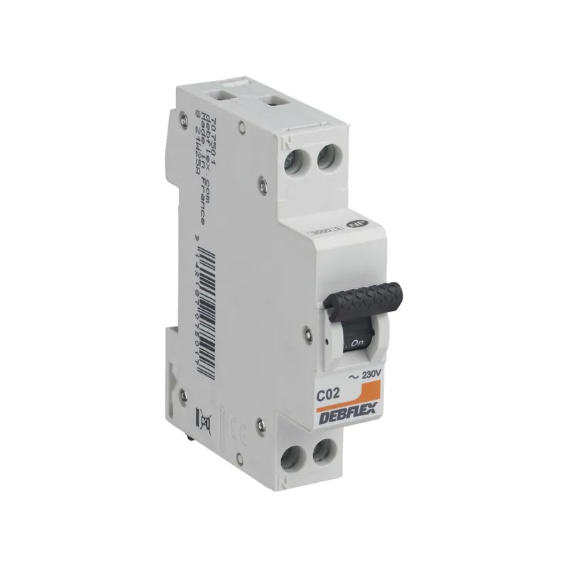 Disjoncteur phase+neutre 2A 3kA DEBFLEX Livraison Express