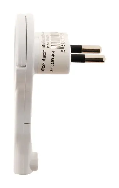 Soldes Fiche électrique mâle extra plate - 6A - Blanc ZENITECH