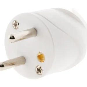 Promotion Saisonnière Fiche mâle coudée - Blanc - 16A ZENITECH