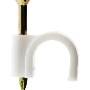 Attaches de fixation D8 - Plastique blanc - Lot de 100 ZENITECH Satisfait Ou Remboursé