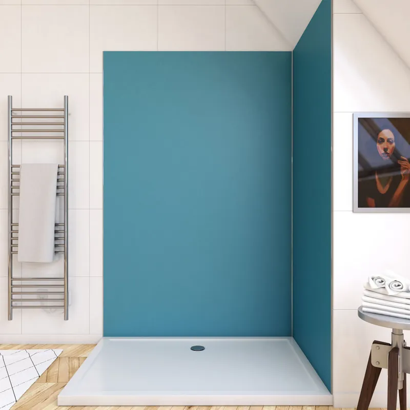 Achat Immédiat Panneau mural de douche aluminium bleu 120 x 210 cm AURLANE
