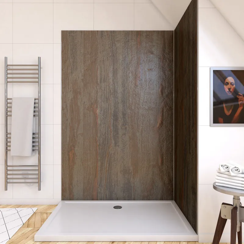 Nouvel Arrivage Panneau mural de douche pierre de mica Wood Stone finition pierre 120 x 210 cm AURLANE
