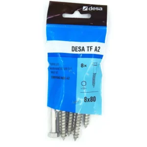 Tirefonds inox A2 TH 8 x 80 mm par 8 DESA Affaire À Saisir