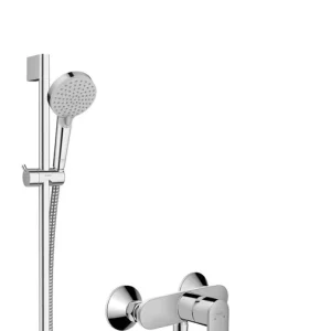Ensemble douche 2 jets 100 mm avec mitigeur Vernis Blend chromé - HANSGROHE Satisfait Ou Remboursé