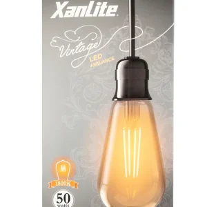 Ampoule Filament LED ST64 Edison ambré 9 W = 806 Lumens blanc chaud - XANLITE Offre Du Jour