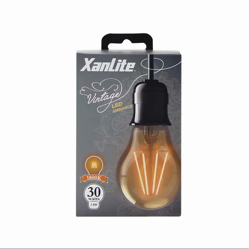 Ampoule Filament LED A60 Globe vintage 4 W = 350 Lumens XANLITE Meilleur Choix