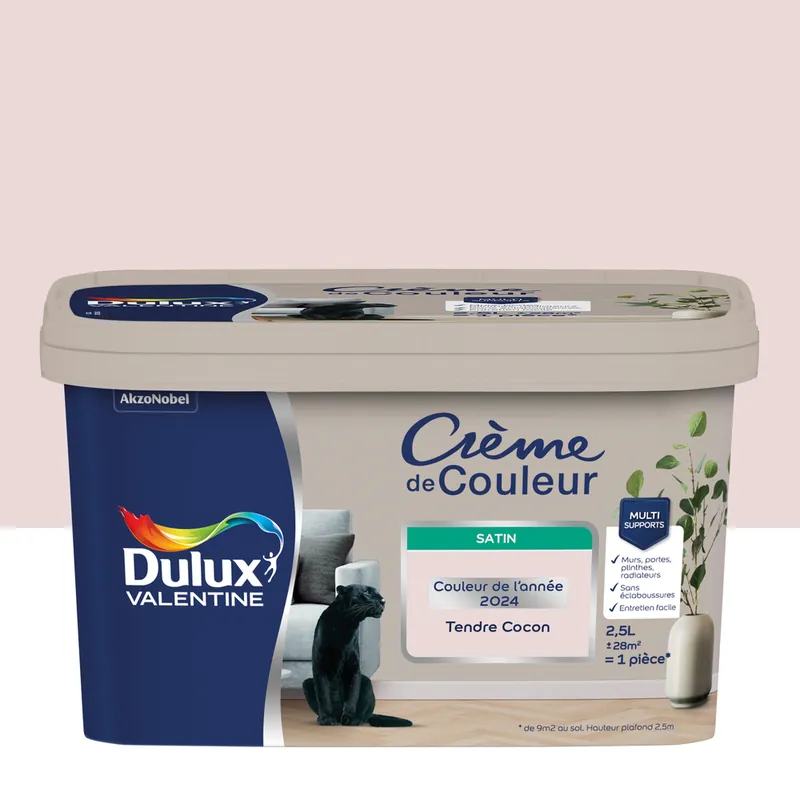 Affaire À Saisir Peinture Crème de Couleur Dulux Valentine Satin Tendre Cocon 2.5 L