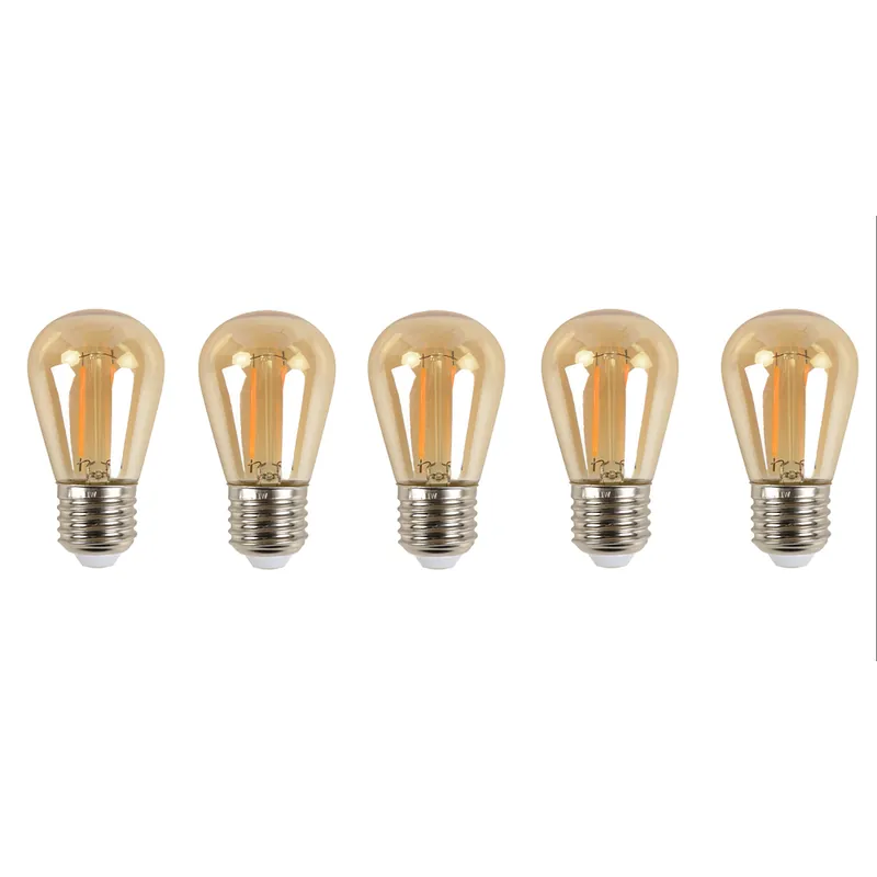 Lot de 5 ampoules type vintage ambré mini Edison 70 Lumens E27 S64 - COREP Affaire À Saisir