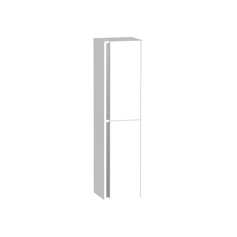 Colonne de salle de bains Thana 2 portes L35 x H140 x P32 cm panneau de particules blanc Prix Bas